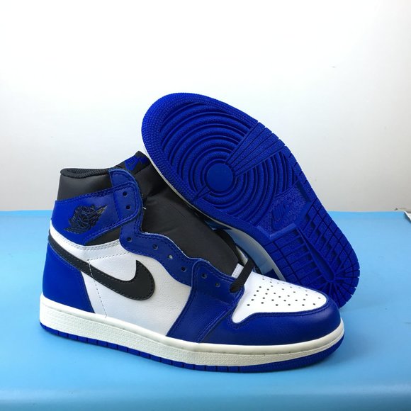 Air jordan 1 AJ little lightning white and blue shoes